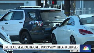 Pedestrian killed in multi-vehicle crash in Hollywood