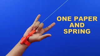 Easy SPIDER-MAN Web Shooter With PAPER And SPRING