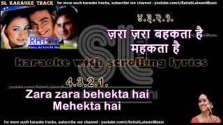 Zara zara behekta hai | clean karaoke with scrolling lyrics