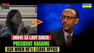 Brave South African Lady Question Rwanda President Paul Kagame On When He'll Step Down