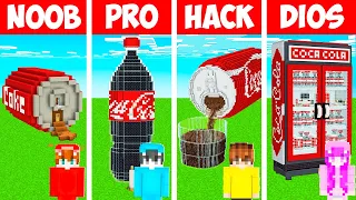 Base de COCA COLA NOOB vs PRO vs HACK vs DIOS en Minecraft