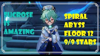 Hutao and Sucrose Carry 9* | 1.6 Spiral Abyss Floor 12 | Genshin Impact