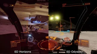 Elite Dangerous Odyssey vs. Horizons Graphics Comparison Side by Side [ULTRA 1080p 60fps]