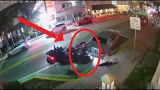 Slingshot hit and run caught on camera