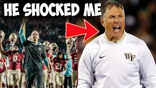 Wake Forest's Coach just ADMITTED Something about FSU and Mike Norvell | Seminoles