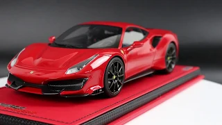 Ferrari 488 Pista - Rosso Corsa - MR Collection 1/18