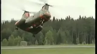 Swedish pilot does crazy things with Chinook helicopter!