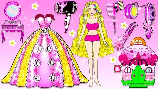 Học Làm Búp Bê Giấy - Rapunzel Làm Tóc Mới Lửa Băng Phong Cách Coca Cola & Pepsi - Câu Chuyện Barbie