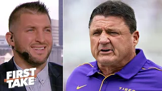 Tim Tebow says Ed Orgeron will lead LSU past Dabo Swinney & Clemson for the CFP title | First Take