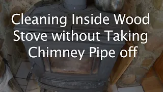 Clean Wood Stove Baffle DIY Tool without Taking Chimney Pipe Off - Improve stove efficiency