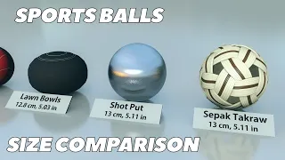 Sports Ball Size Comparison | 3D