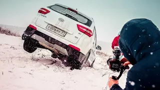 ЧТО МОЖЕТ HYUNDAI CRETA? Авария с деревом и страшный спуск. ЧТО СМОЖЕТ КРЕТА ПРОТИВ ВНЕДОРОЖНИКОВ!