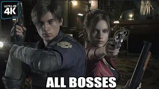 Resident Evil 2 Remake  - All Bosses (With Cutscenes) + All Endings HD 1080p60 PC