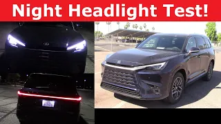 2024 Lexus TX 350 Headlight Test and Night Drive