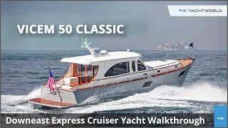 Vicem 50 Classic Walkthrough Yacht Review Video