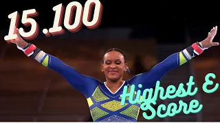 Rebbeca Anrade huge Uneven bars score break down(15.100)(COoP 2017-21)