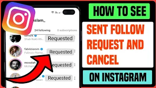 How to See Sent Follow Request On Instagram (easy way) How To Delete instagram Sent Request