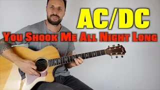 AC/DC You Shook Me All Night Long acoustic lesson