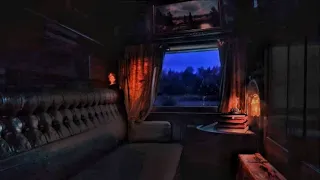 Cozy Night Train Ambience & Rain Sounds for Sleeping 8 hours