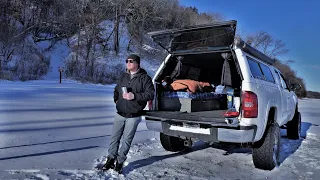 Truck Camping In A Snow Storm - Thick Burritos & Big Windmills