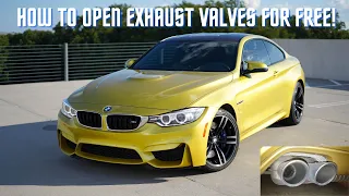 How to EASILY open BMW M4/M3 Exhaust Valves! (For Free)