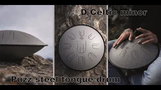 D Celtic minor steel tongue drum by Puzz drums