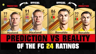 OFFICIAL FC 24 RATINGS VS MY RATING PREDICTION! 💀😲