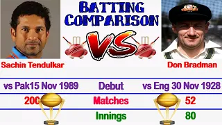 Sachin Tendulkar vs Donald Bradman ||Batting Comparison||Matches|Runs|HS|Centuries and More||