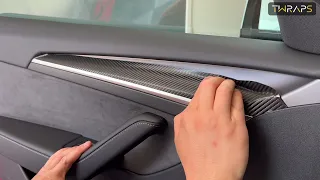 Installing the TWRAPS Door Trim Wrap for 2022+ Tesla Model 3