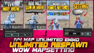 1v4 Map Totorial Wow Map | Tdm Display kill Not Count | Add Mg3 Gun In Wow Map | Gun Drop Settings