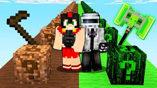 LUCKY BLOCK NOOB vs HACKER 😂 ¿QUIÉN GANARÁ? 😱 DESAFÍO MINECRAFT INVICTOR