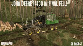 FS22 Forestry on Holmakra | John Deere 1410D in final fell | Timelapse