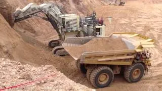 Liebherr 9400 and Cat 785c in West Africa