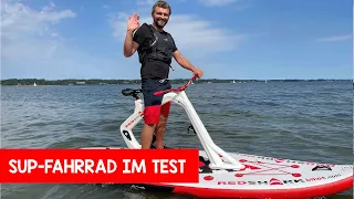Radeln über Wasser: So schlägt sich das Fahrrad-SUP von Red Shark Bike im ersten Versuch