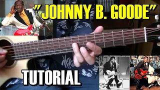 Como tocar "Johnny B Goode" Chuck Berry | Tutorial Guitarra acústica/criolla intro acordes y Solo