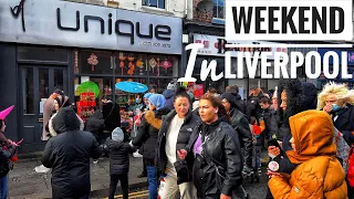 Liverpool City Weekend Walk - China Town to Liverpool City Centre - February 2022 [4KHDR]