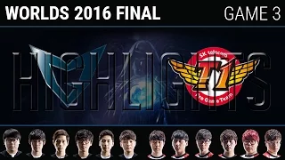 SKT vs SSG Game 3 Highlights, S6 Worlds 2016 Grand Final, SK Telecom T1 vs Samsung Galaxy G3