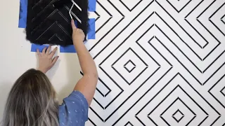 How To Stencil The Most Popular Geometric Tile Pattern Right Now!