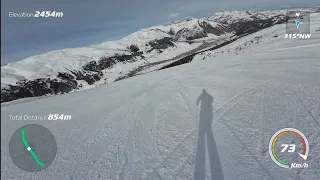 Livigno - The steepest and most difficult black slope no.24 PARADISIN Mottolino