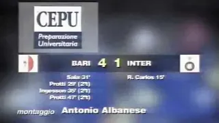 Bari-Inter 4:1, 1995/96 - Domenica Sportiva (doppietta di Igor Protti)