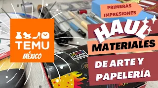 TEMU México //  Haul de materiales de papelería y arte //  ¿Vale la pena?