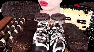 ASMR MUKBANG｜OREO CHOCOLATE PARTY *ICE CREAM, MOCHI, MACARON, PAVE CHOCOLATE, CHEESE CAKE 오레오 초콜릿 먹방