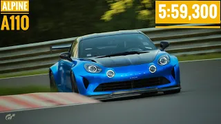 GT7 Nurburgring Nordschleife 5:59,300 | Alpine A110 Engine Swap