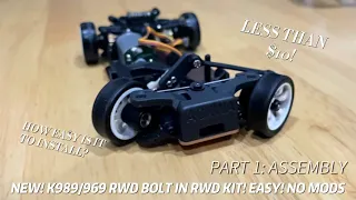 K989/969 RWD NEW KIT NO MOD NO 3D PRINTER LESS THAN $10 PART 1: INSTALL TIPS RWD DRIFT RC ACXWA 1/24