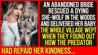 An abandoned bride rescued a dying she-wolf in the woods and delivered her...