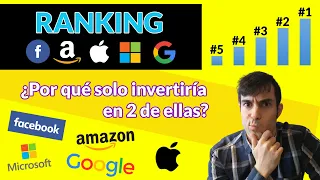 Análisis acciones Facebook, Amazon, Apple, Microsoft y Google. Ranking de peor a mejor para invertir