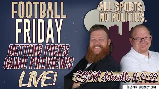 NFL WEEK 6! Betting Picks, Fantasy Plays, and MORE! FOOTBALL FRIDAY ESPN Radio LIVE Show 10.14.2022