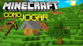 ✔ COMO JOGAR MINECRAFT e sobreviver a PRIMEIRA NOITE! - TUTORIAL PARA INICIANTES