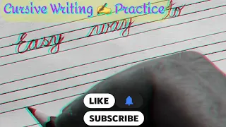 Cursive writing a to z for beginners | Basic Strokes and Shapes || Cursive handwriting practice abcd