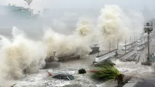 First Footage of Storm Agnes! High Winds Hit Ireland and England 2023!